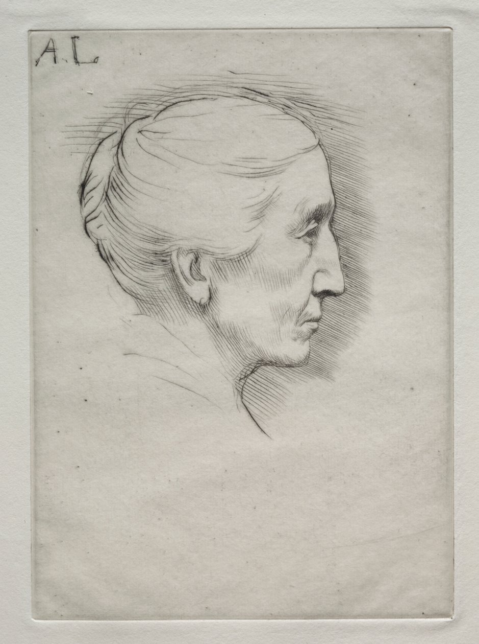 Retrato da Sra. Emily Hughes (1ª placa) de Alphonse Legros