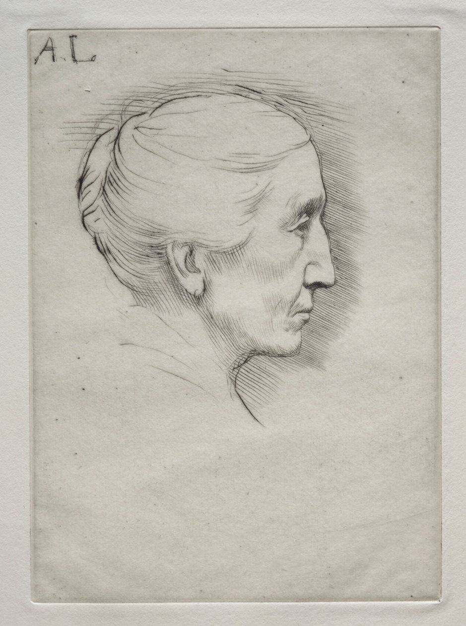 Retrato da sra. Placa de Emily Hughes ø. de Alphonse Legros