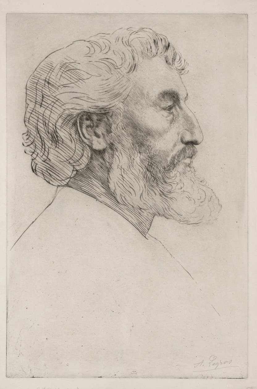 Retrato de Sir Frederick Leighton (primeira placa) de Alphonse Legros