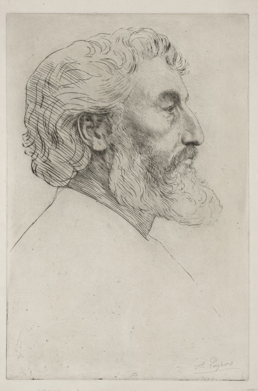 Retrato de Sir Frederick Leighton (primeira placa) de Alphonse Legros
