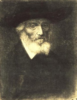 Retrato de Thomas Carlyle (gravura) de Alphonse Legros