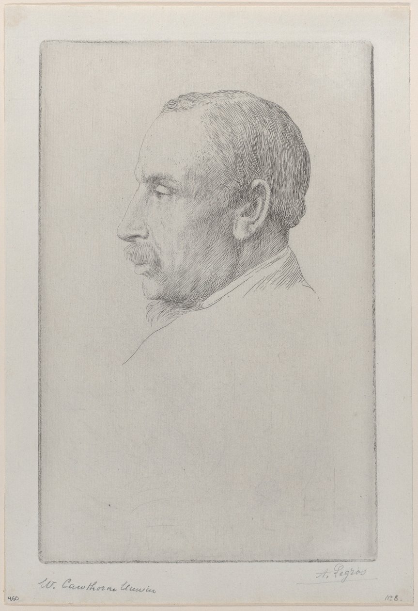 Retrato de William Cawthorne Unwin, 1892. de Alphonse Legros