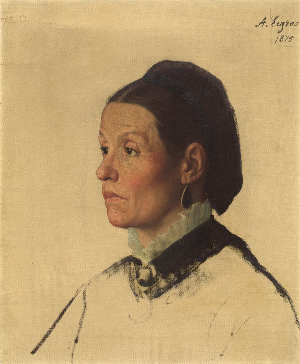 Retrato de uma mulher de Alphonse Legros