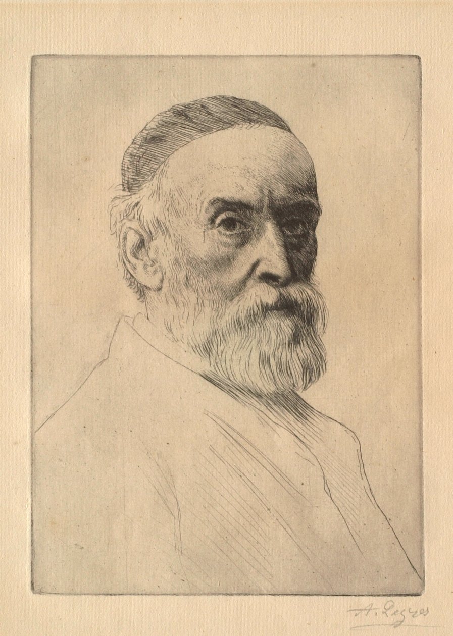 Retrato do pintor G. F. Watts (1817-1904) de Alphonse Legros