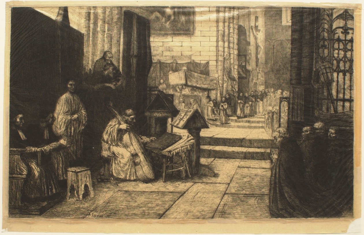 Procissão numa igreja espanhola de Alphonse Legros