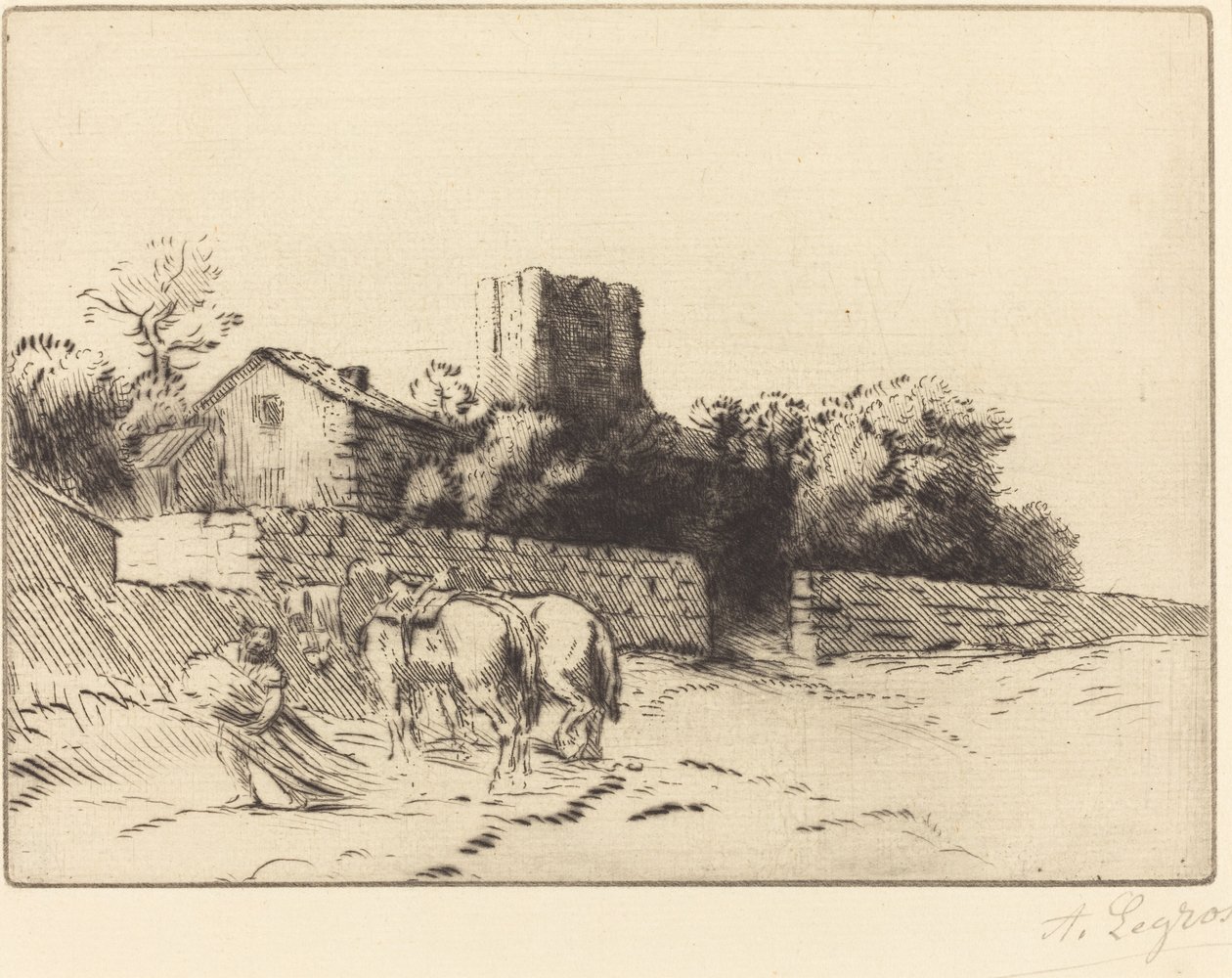 Muro da Reitoria (Le mur du presbytere) de Alphonse Legros
