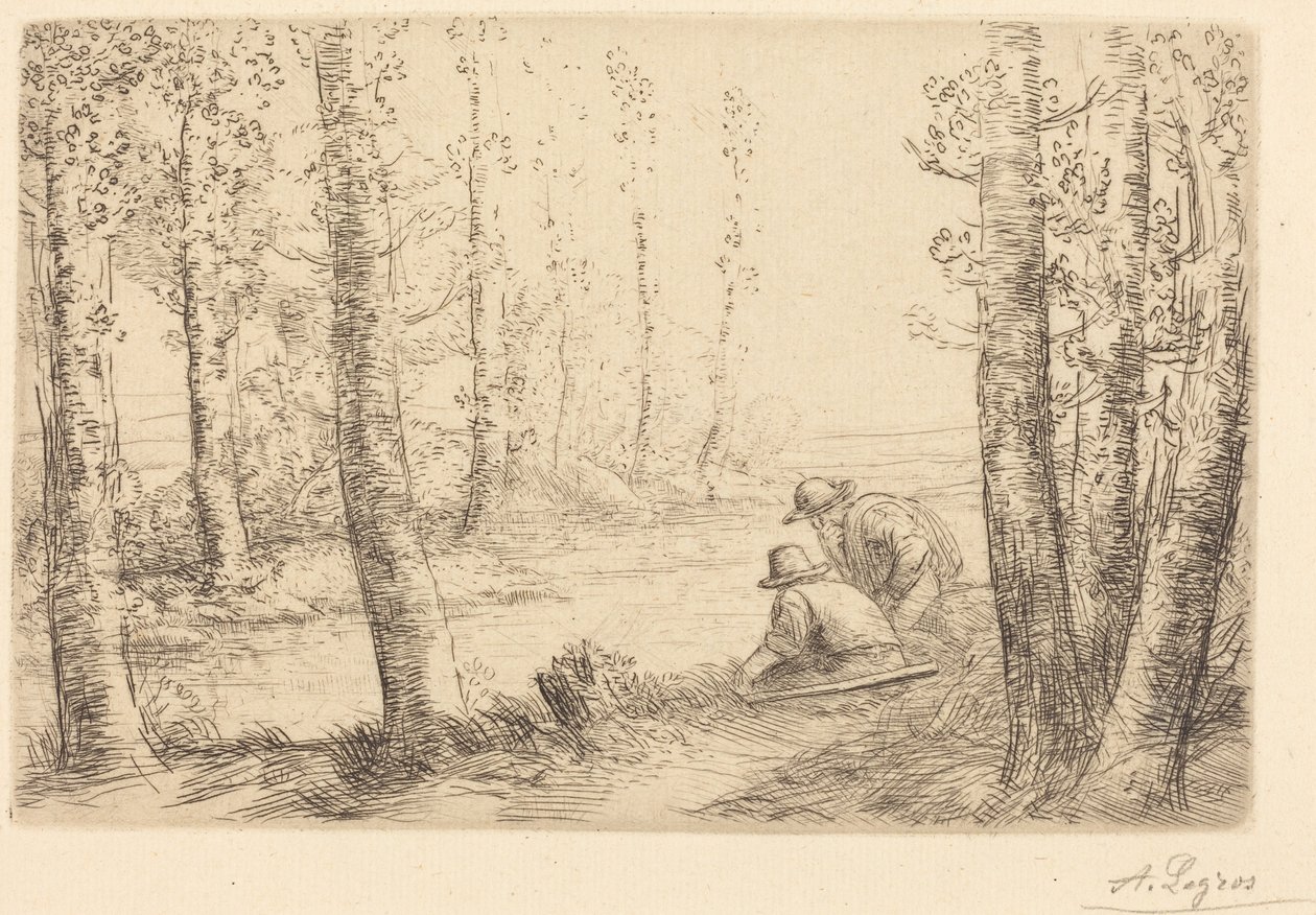 Descanso nas margens do rio (Repos au bord de la rivière) de Alphonse Legros