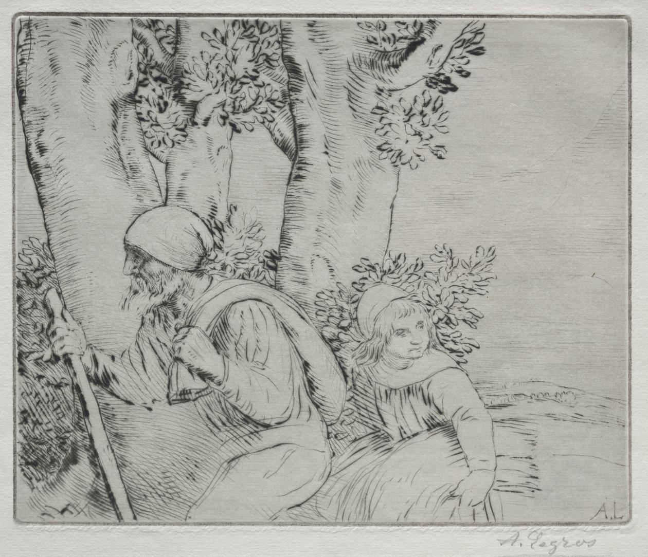 Retorno do campo (Le Retour des Champs-2nd Plate) de Alphonse Legros