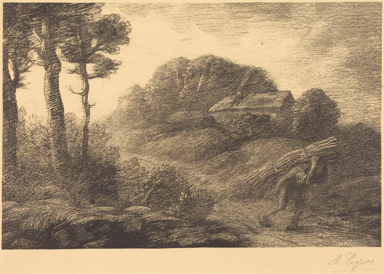 O Regresso do Recolhedor de Fardos, 2.ª gravura (O Regresso do Recolhedor de Fardos) de Alphonse Legros