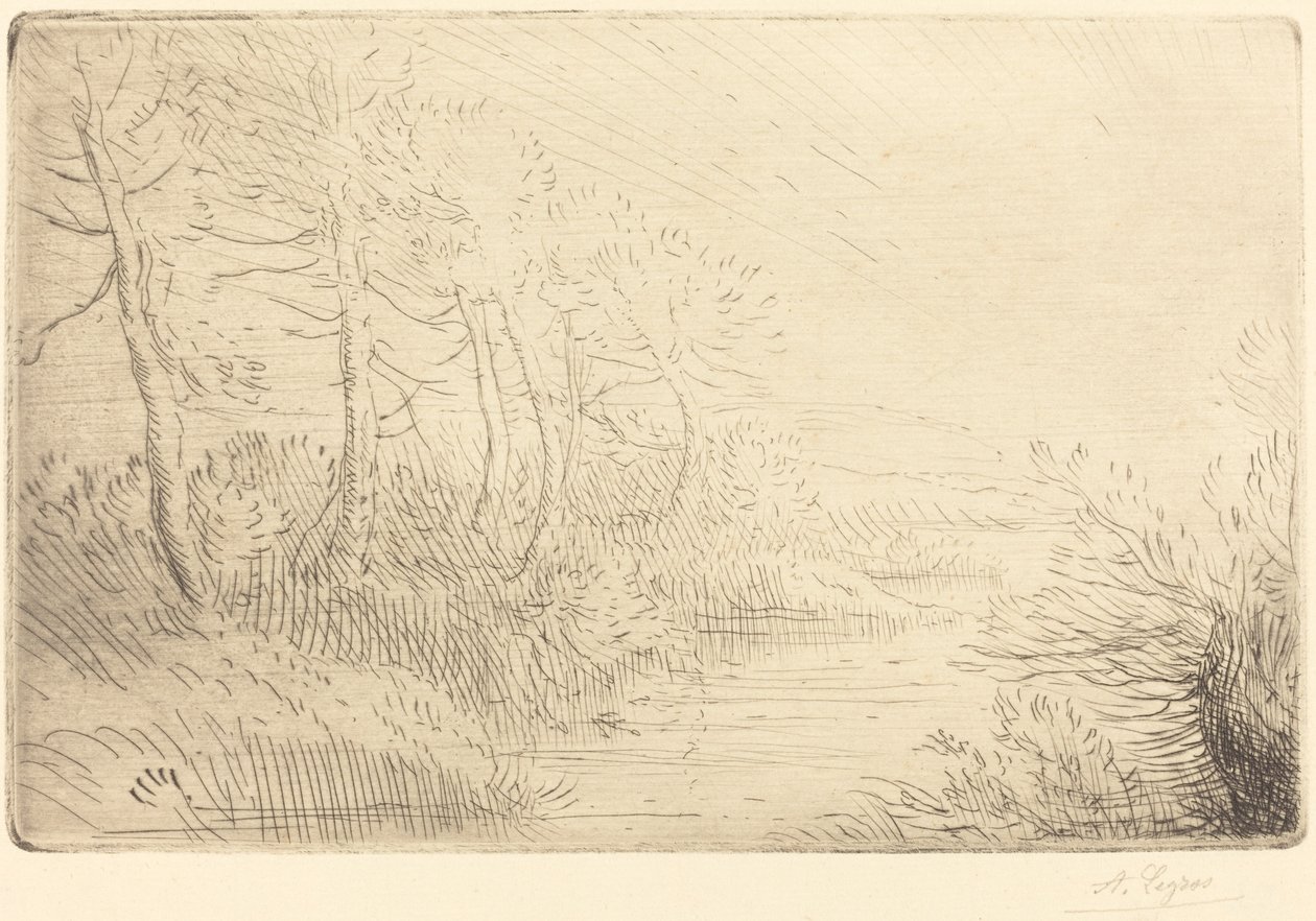 Riverbank (Bord de la riviere) de Alphonse Legros