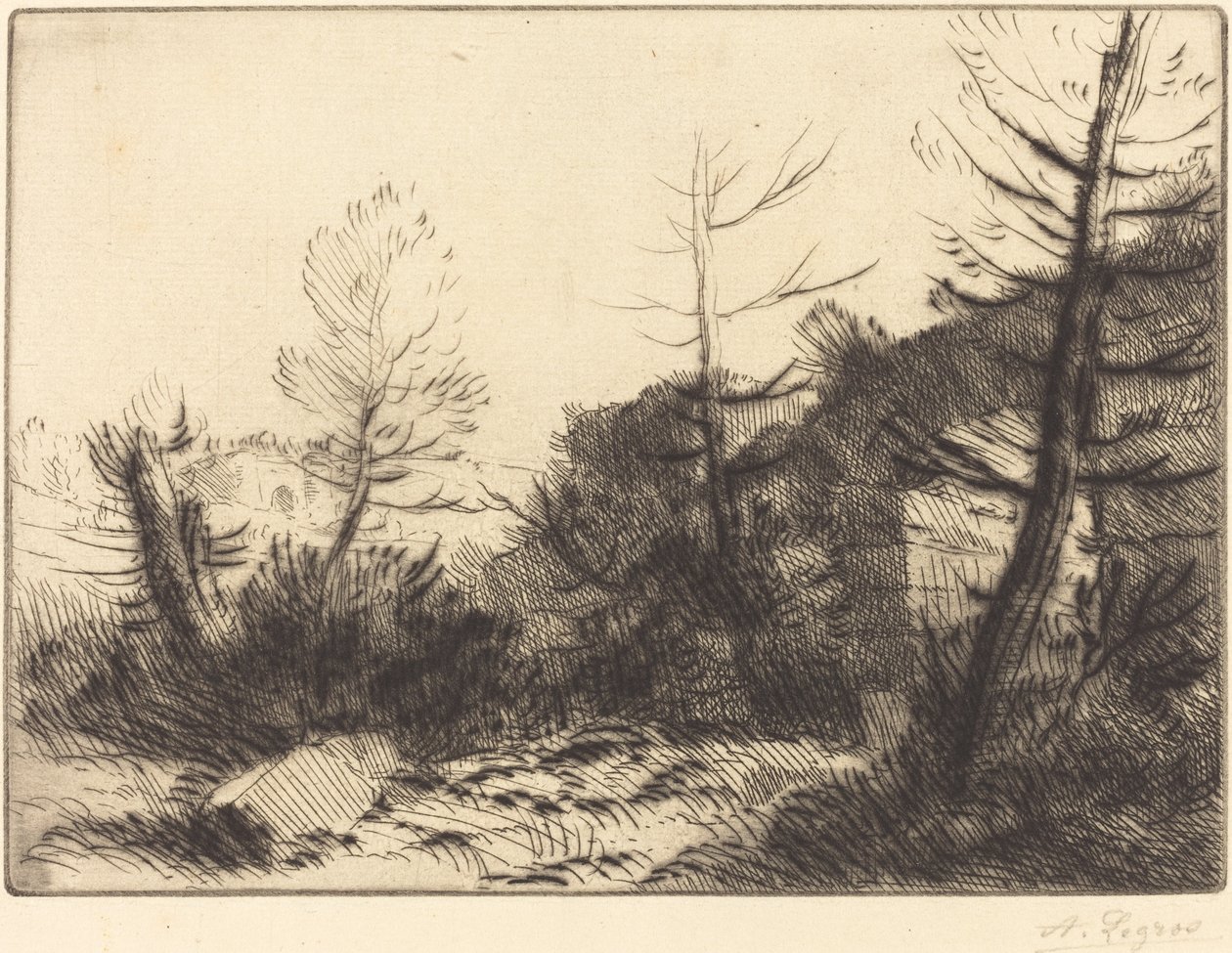 Ruína Romana (Ruína romana) de Alphonse Legros