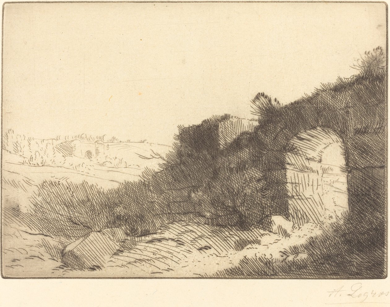 Ruína Romana (Ruína romana) de Alphonse Legros