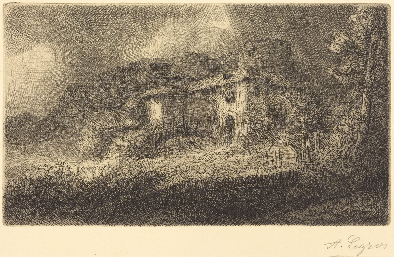 Ruínas de um castelo de Alphonse Legros