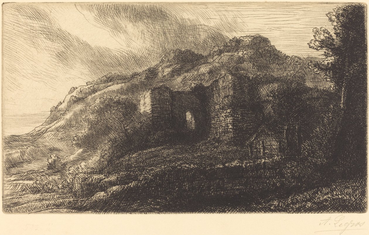 Ruínas de um castelo As ruínas do castelo. de Alphonse Legros