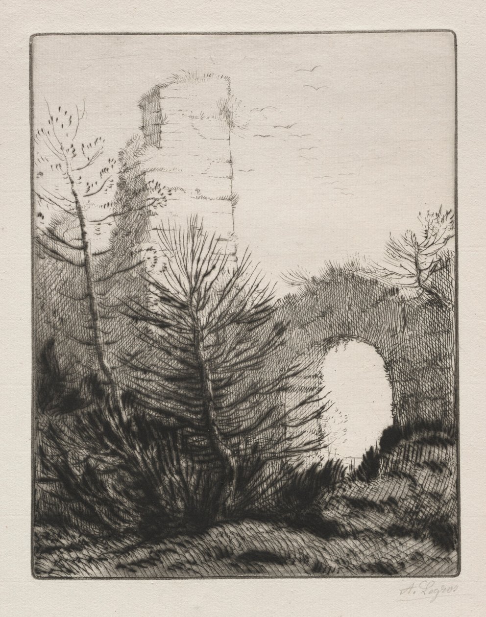 Ruínas de um mosteiro. de Alphonse Legros