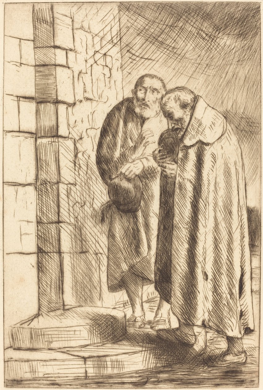 São Pedro e São Paulo na Porta de M. Richard St. Pierre et St. Paul..., Richard. de Alphonse Legros