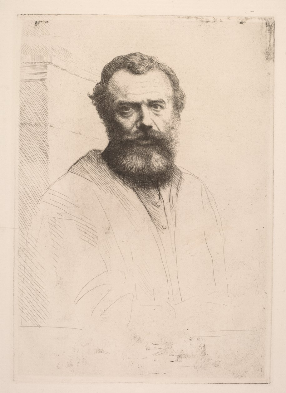 Autorretrato (Terceira Placa) de Alphonse Legros