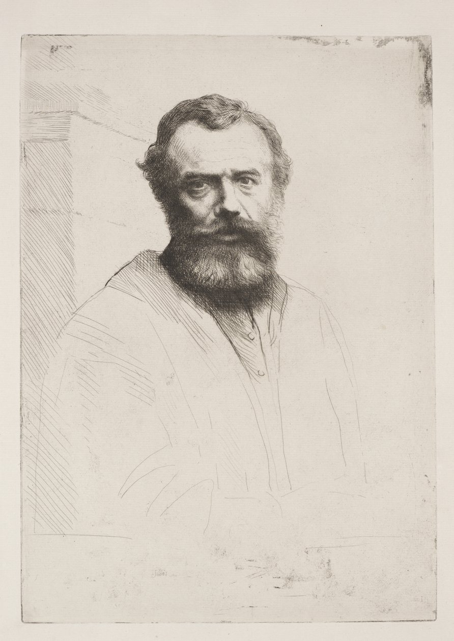 Autorretrato (Terceira Placa) de Alphonse Legros