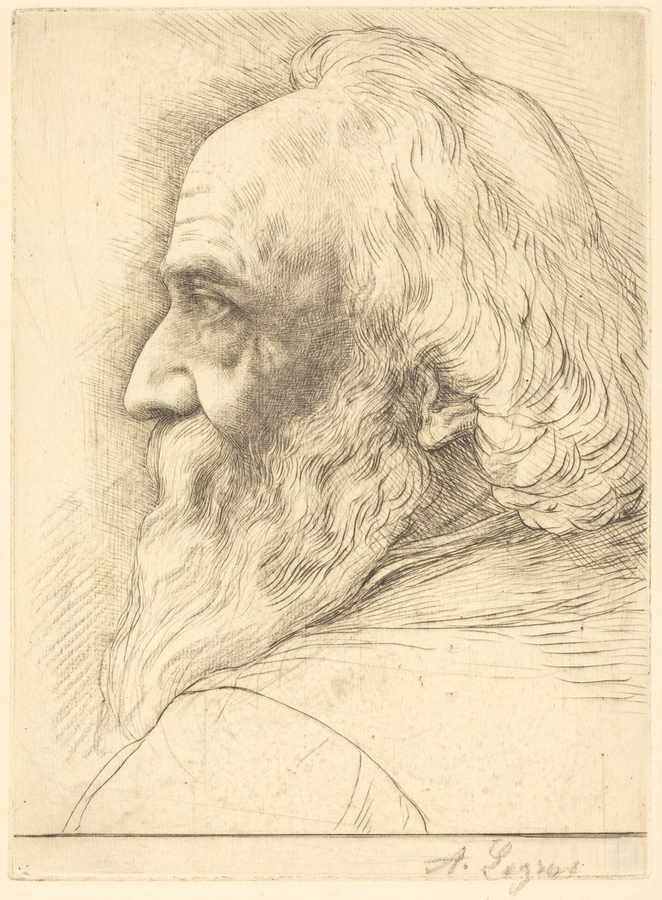 Autorretrato, 12.ª prancha de Alphonse Legros