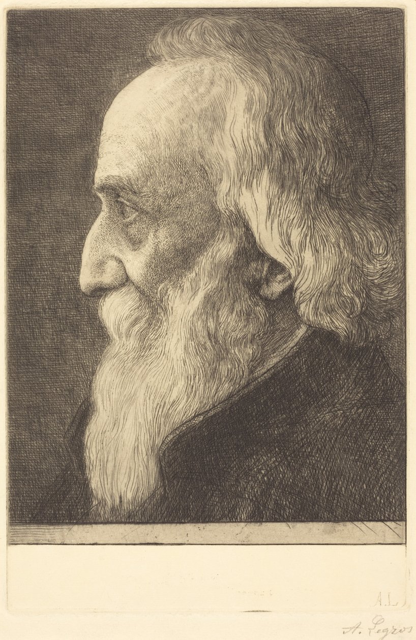 Auto-retrato, prancha 13 de Alphonse Legros