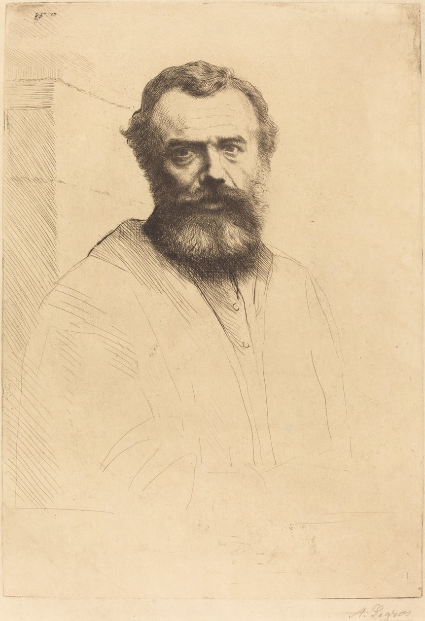 Autorretrato, 3ª placa de Alphonse Legros
