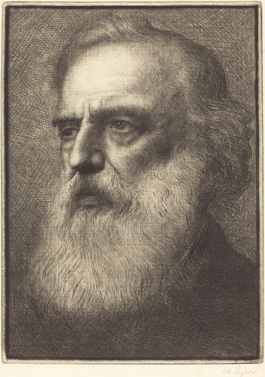 Auto-retrato, 4ª placa. de Alphonse Legros