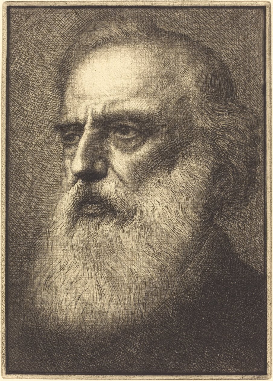 Autorretrato, 4ª chapa de Alphonse Legros