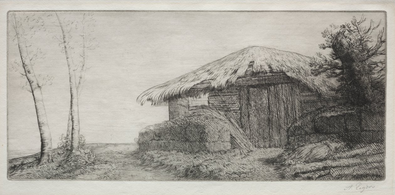 Aprisco na colina de Alphonse Legros
