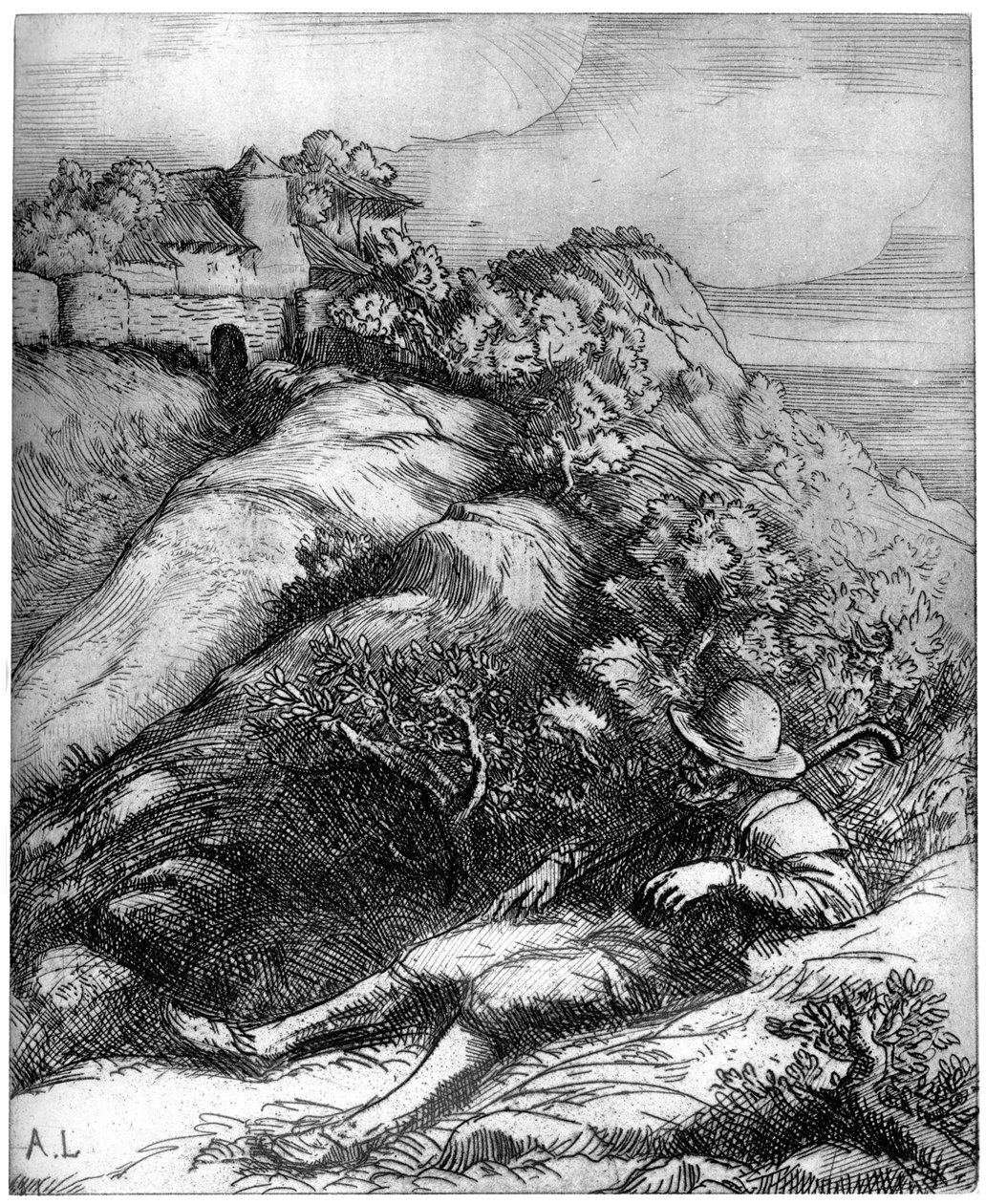 Pastor descansando, c1860-1910 1924 de Alphonse Legros