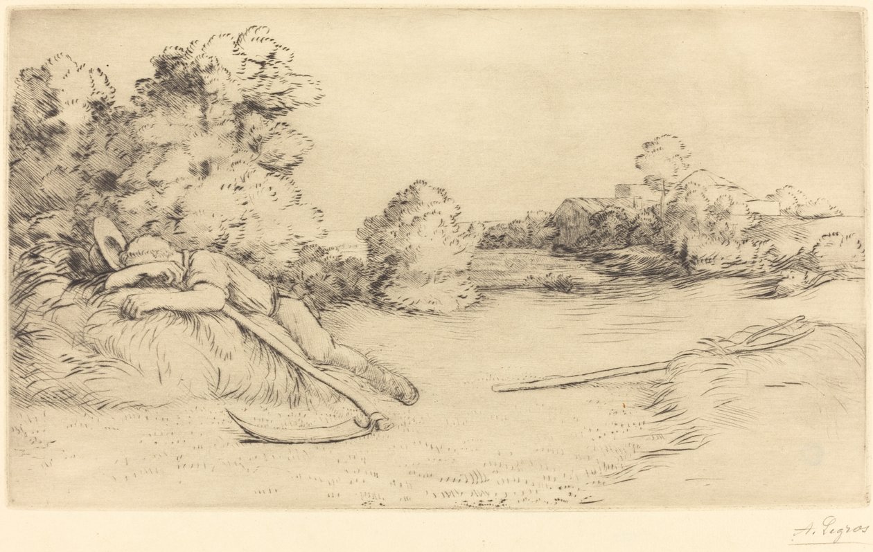 Sesta de uma colheitadeira de Alphonse Legros