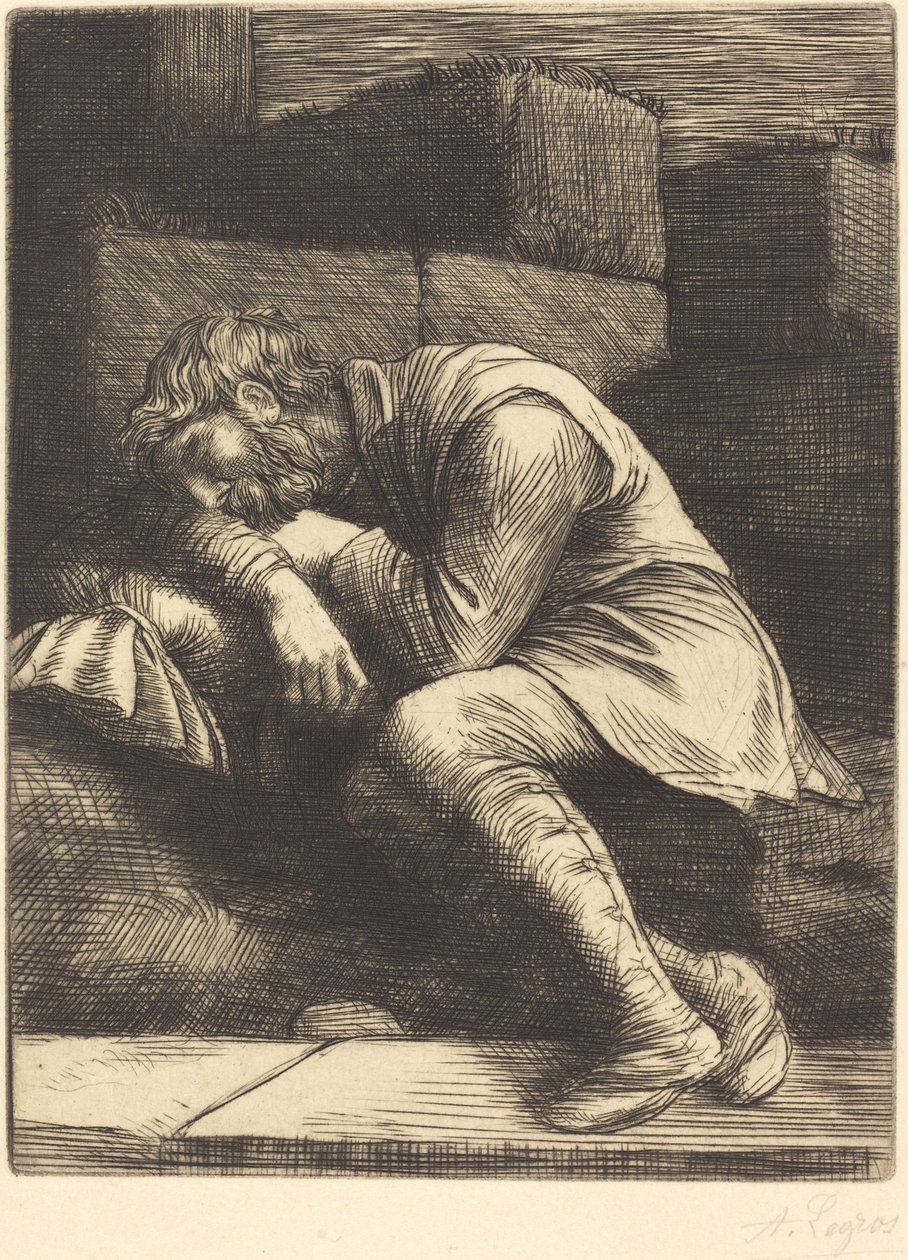 Mendigo Adormecido (Mendiant endormi) de Alphonse Legros