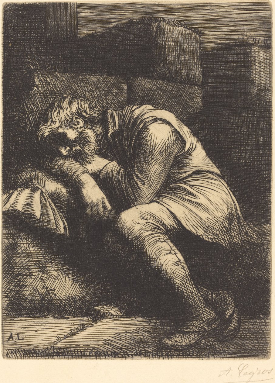 Mendigo Adormecido de Alphonse Legros
