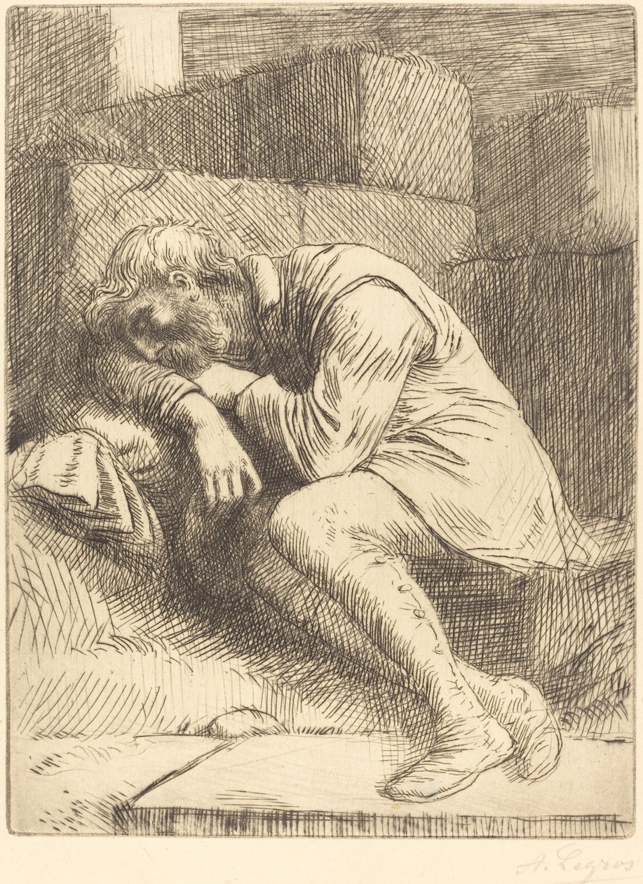 Mendigo Adormecido de Alphonse Legros