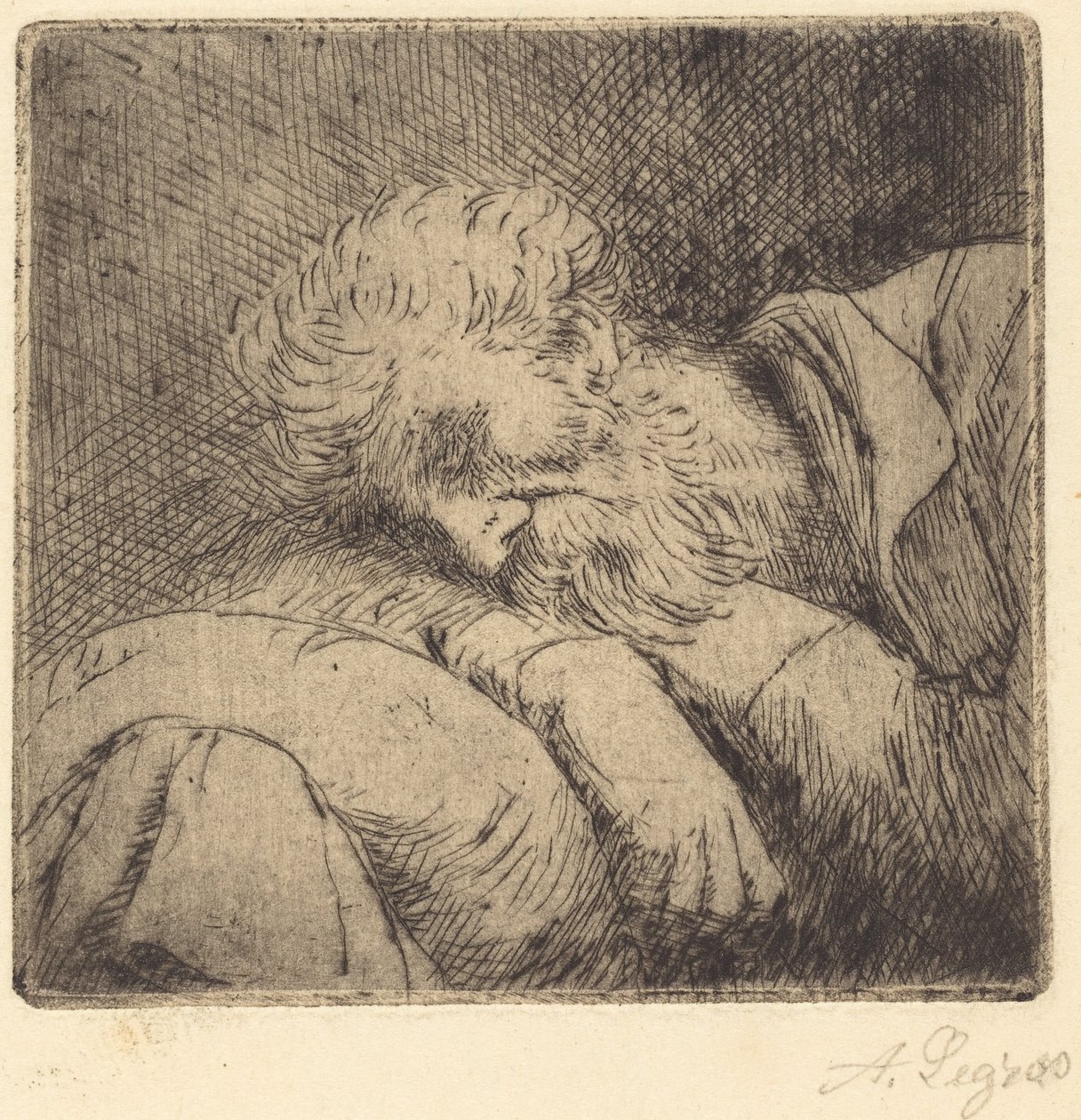Mendigo Adormecido a Dormir Mendigo a Dormir. de Alphonse Legros