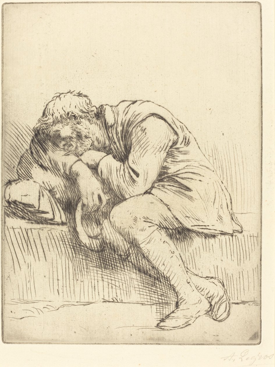 Mendigo adormecido Mendigo adormecido. de Alphonse Legros