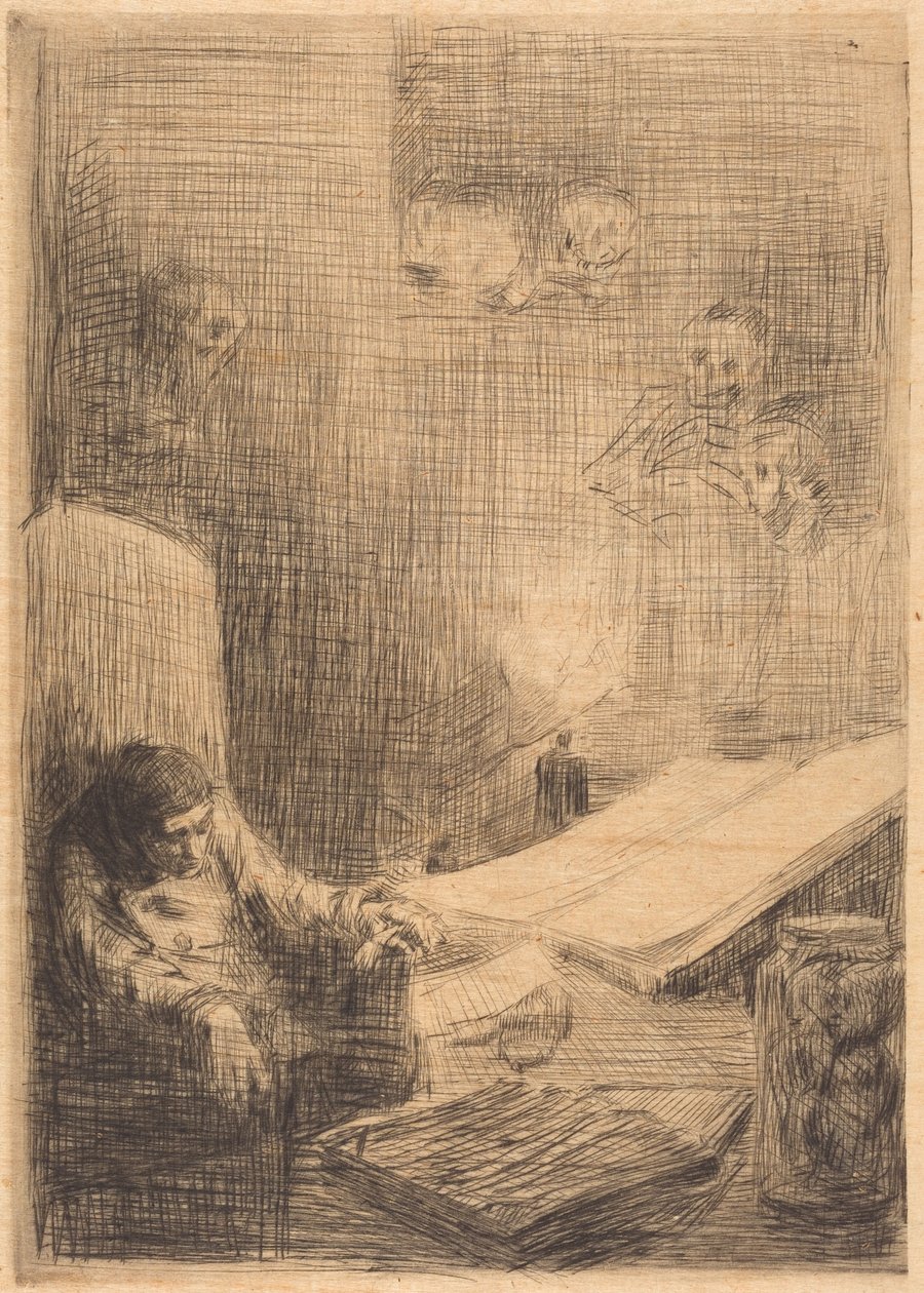 Erudito adormecido de Alphonse Legros