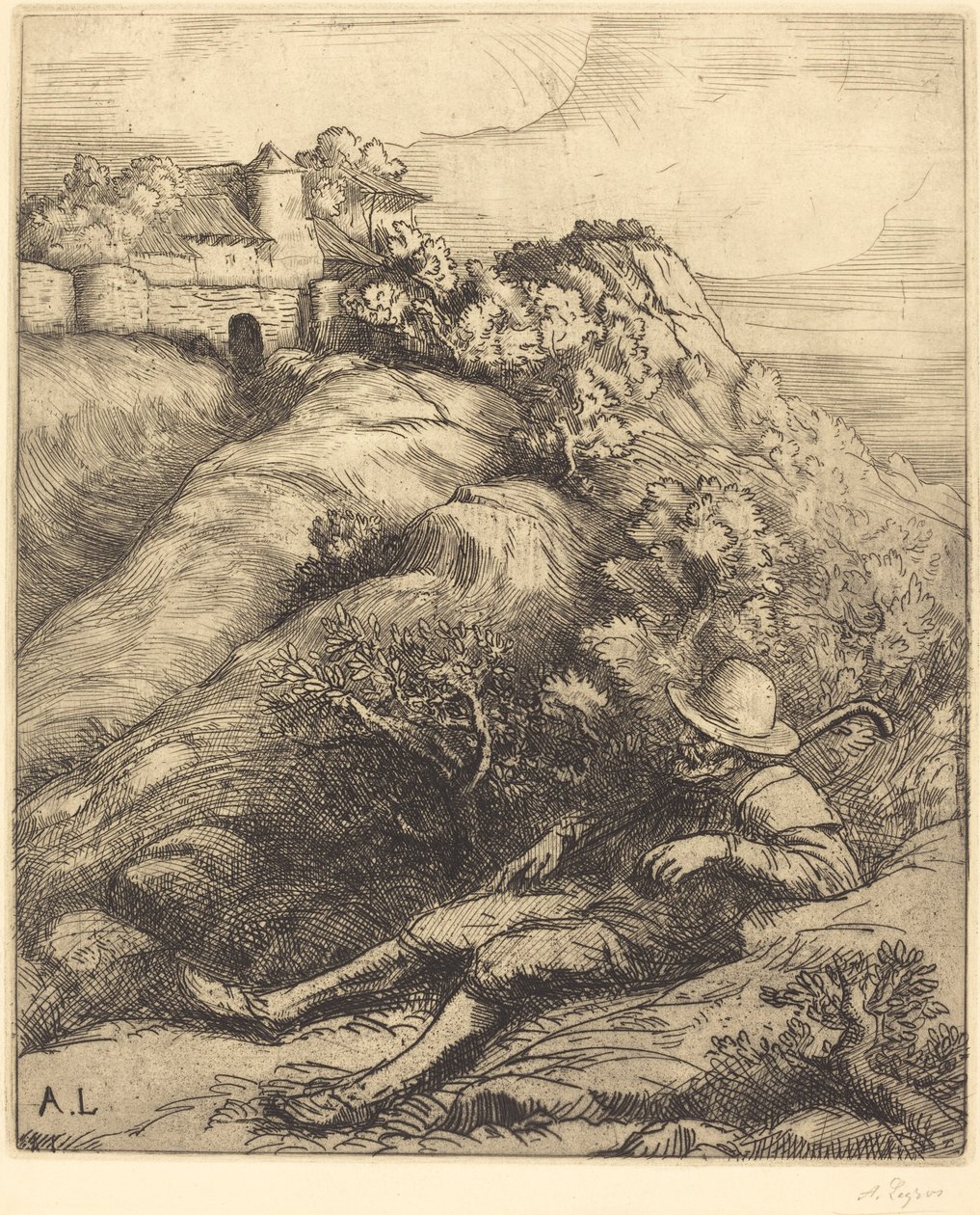 Pastor Adormecido (Le repos du berger) de Alphonse Legros