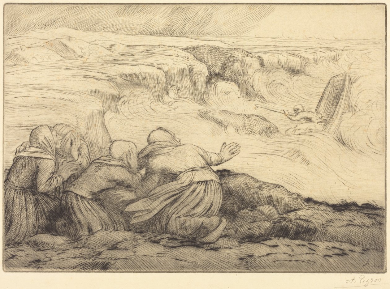 Pequeno barco em perigo (Barque en péril) de Alphonse Legros