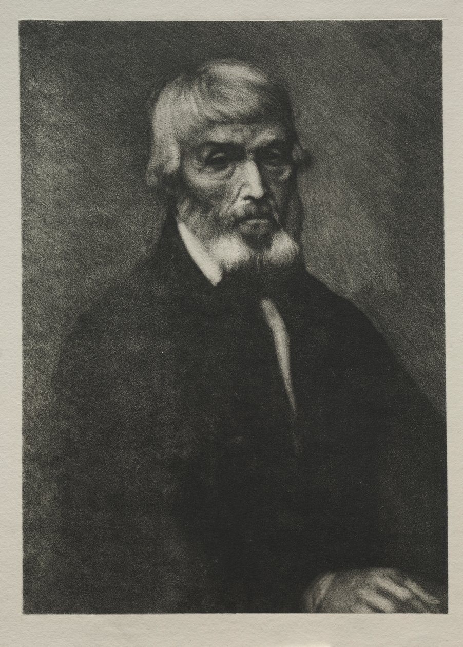 Pequeno retrato de Thomas Carlyle de Alphonse Legros