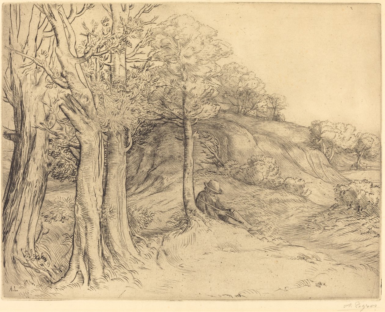 Solidão (Solidão (Paisagem)) de Alphonse Legros