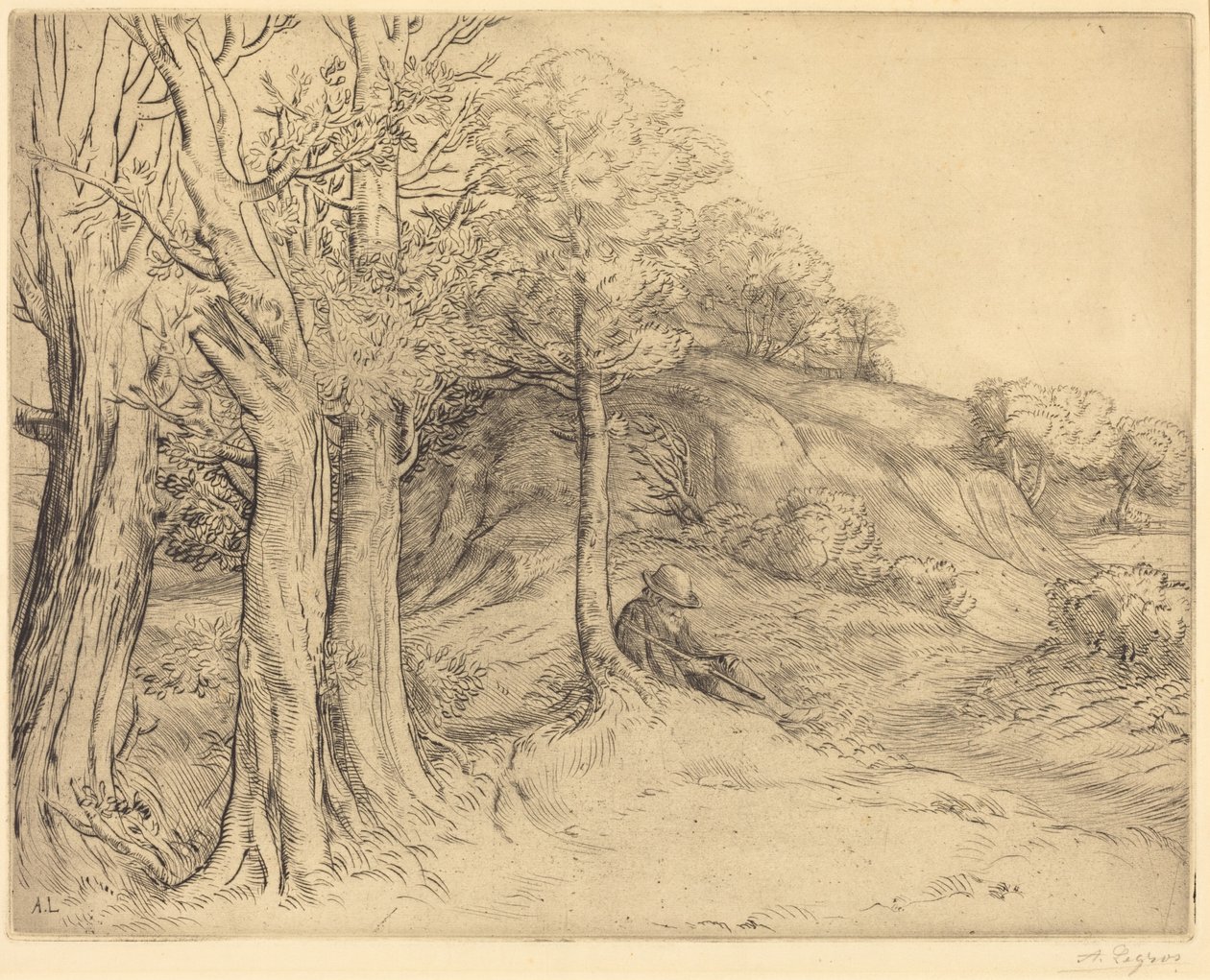 Solidão (Solidão (Paisagem)) de Alphonse Legros
