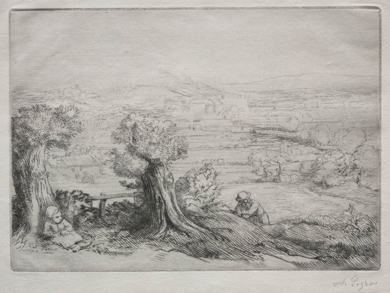 Lembrança de um vale na Borgonha. de Alphonse Legros