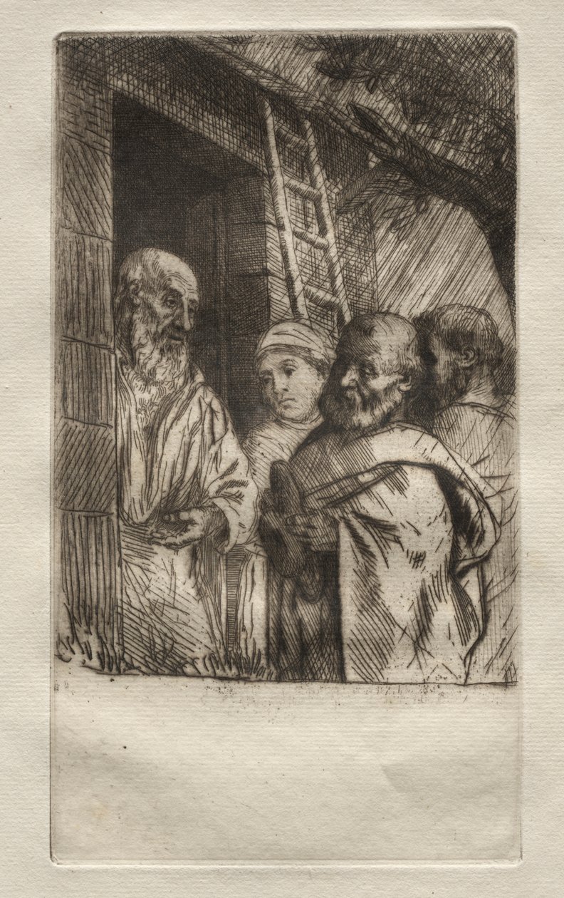 São Pedro e São Paulo no portão de Bonhomme Misère de Alphonse Legros
