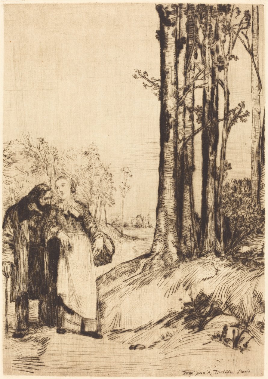 Passeio do Convalescent La promenade du convalescent. de Alphonse Legros