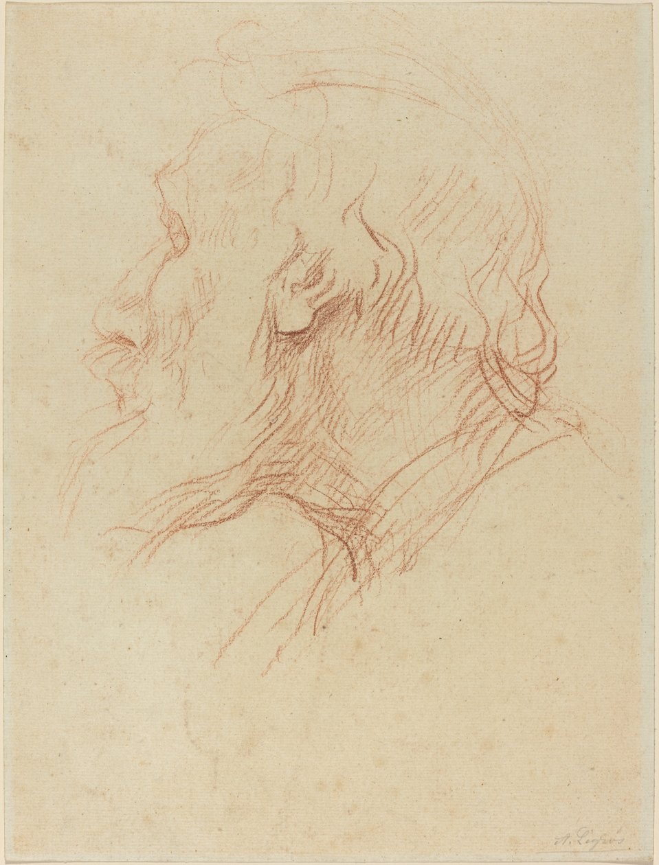 Estudo de um mendigo. de Alphonse Legros