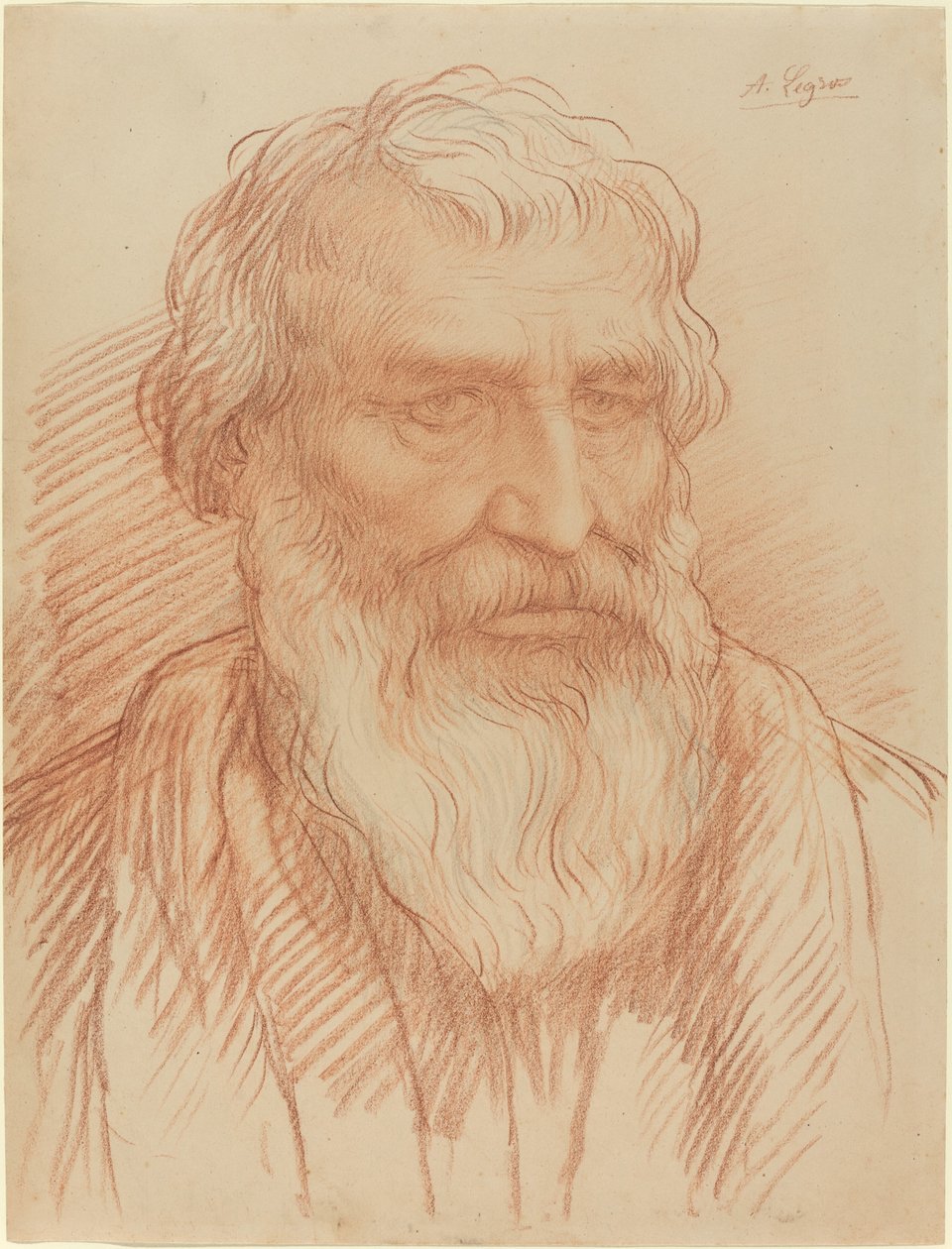 Estudo de uma cabeça de Alphonse Legros