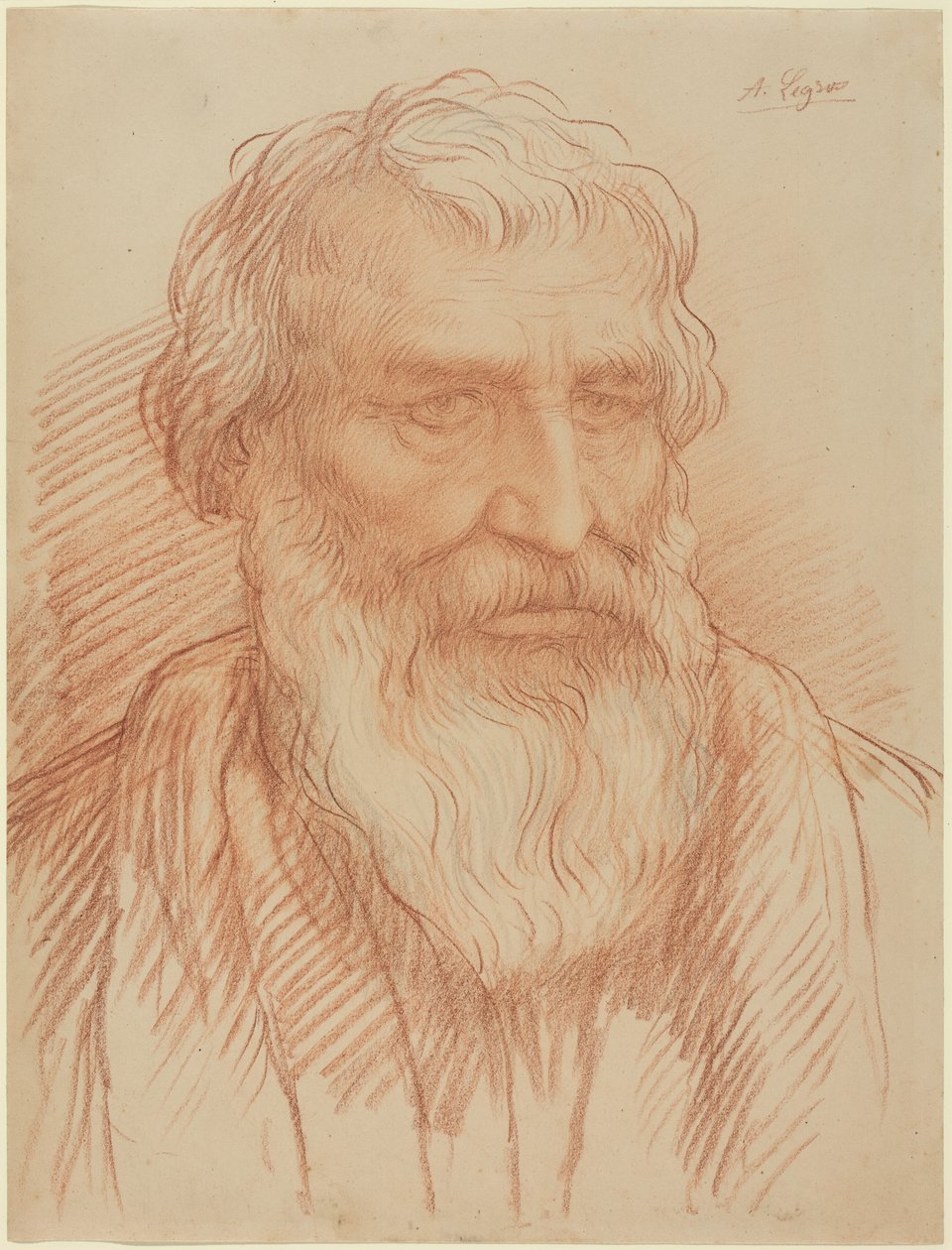 Estudo de uma cabeça de Alphonse Legros