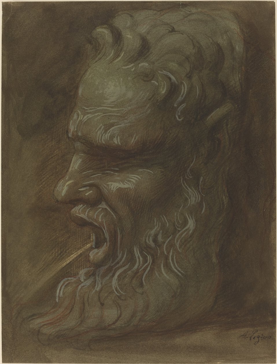 Estudo de uma máscara de Alphonse Legros