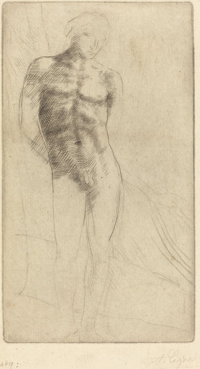 Estudo de uma figura nua Etude de figure nue. de Alphonse Legros