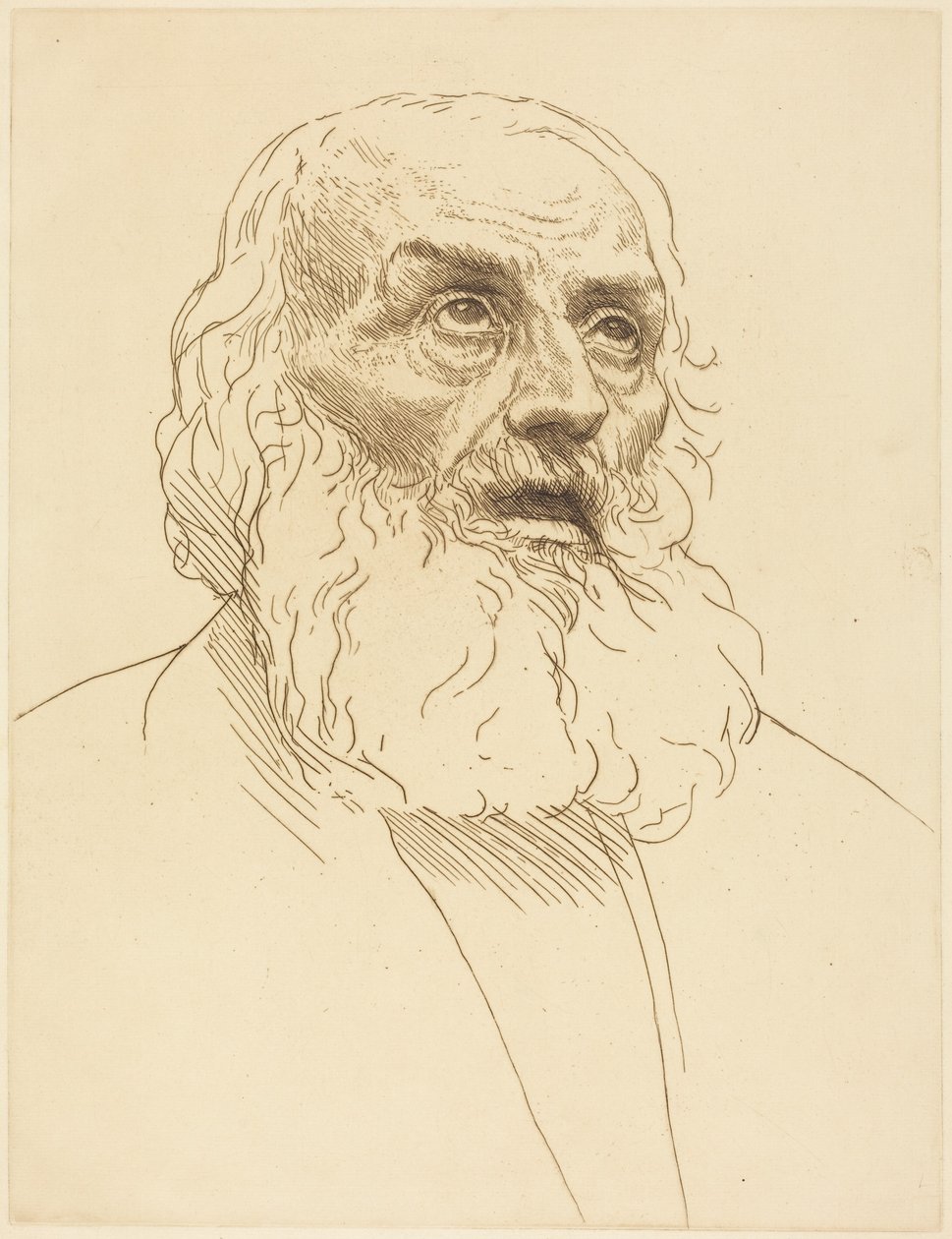 Estudo de um Ancião (Etude de vieillard) de Alphonse Legros